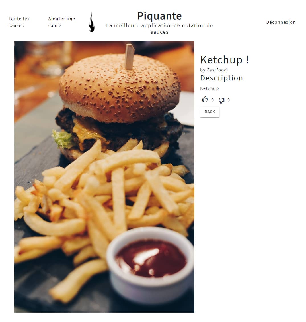Back-end d'une application d'avis gastronomique